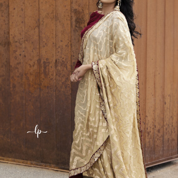 Designer Indo Western Partywear Sari Ladies Girls Ethnic Wear Indian Boutique