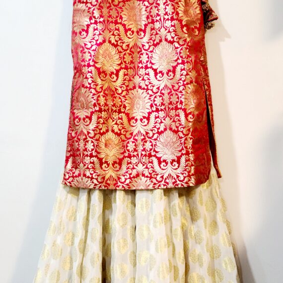 Red & White Designer Palazzo Suit with Dupatta Punjabi Party Wear Dresses Ladies Girls Ethnic Wear Indian Handmade Boutique