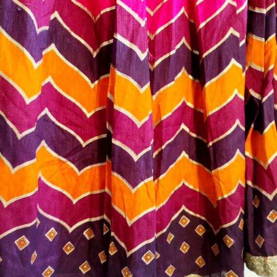 Kids Size Golden & Multi-color Designer Punjabi Party Wear Dresses Girls Ethnic Wear