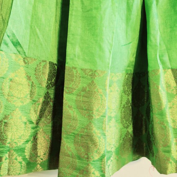 Kids Size Designer Red & Green Punjabi Partywear Dress-Girls Ethnic Wear