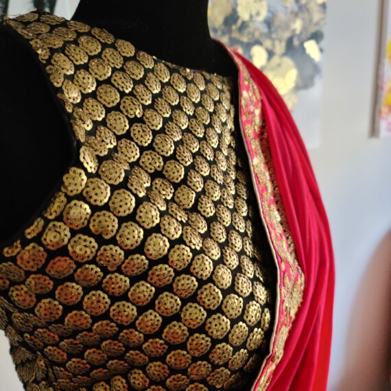 Black & Pink Saree Designer Punjabi Party Wear Dresses Ladies Girls Ethnic Wear Indian Handmade Boutique