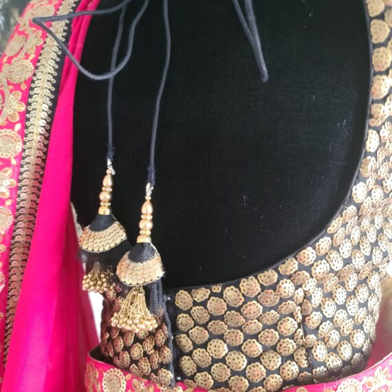 Black & Pink Saree Designer Punjabi Party Wear Dresses Ladies Girls Ethnic Wear Indian Handmade Boutique