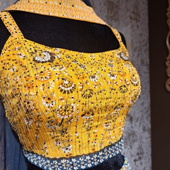 Designer Partywear Teal Green & Yellow Digital Printed Lehenga Choli Ladies Girls Ethnic Wear Dresses Indian Boutique