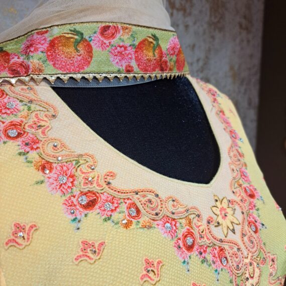 Designer Yellow Green Party wear Stylish Digital Floral Printed Lehenga Choli Ladies Ethnic Wear Dress Indian Boutique