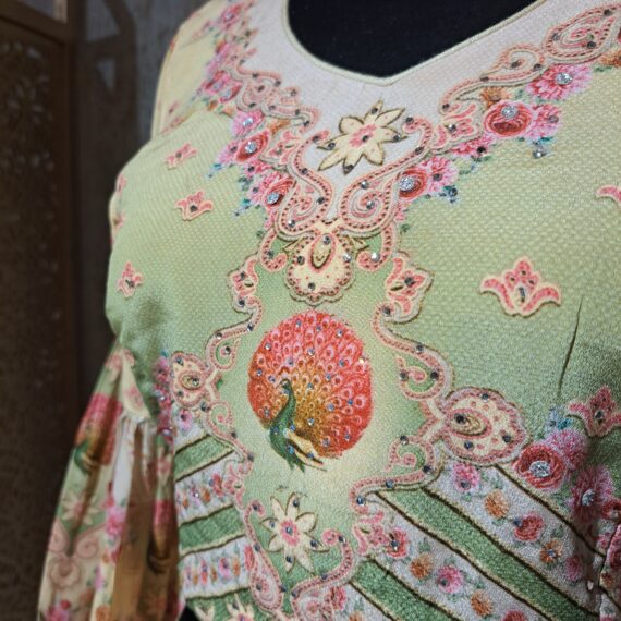 Designer Yellow Green Party wear Stylish Digital Floral Printed Lehenga Choli Ladies Ethnic Wear Dress Indian Boutique
