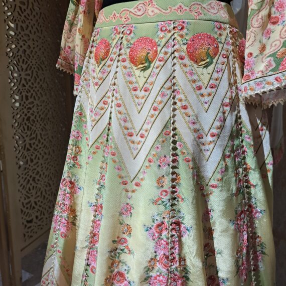 Designer Yellow Green Party wear Stylish Digital Floral Printed Lehenga Choli Ladies Ethnic Wear Dress Indian Boutique
