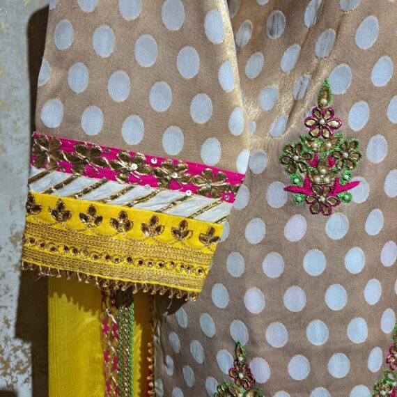 Designer Off White & Pink Green Lehenga With Long Shirt Party wear Dresses Ladies Girls Ethnic Wear Handmade Indian Boutique