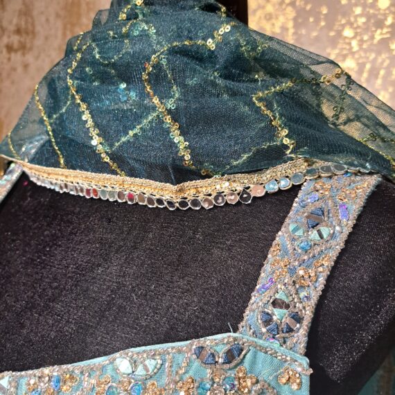 Designer Partywear Heavy Sequence Embroidered Sky Blue Lehenga Choli Ladies Ethnic Wear Dress Indian Boutique