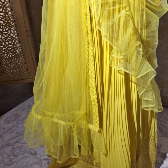 Designer Party wear Heavy Sequence Yellow Embroidered Lehenga Choli Ladies Ethnic Wear Dress Indian Boutique