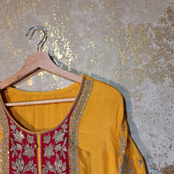 Designer Red Yellow Salwar Suit with Dupatta Punjabi Party Wear Dresses Ladies Girls Ethnic Wear Indian Handmade Boutique