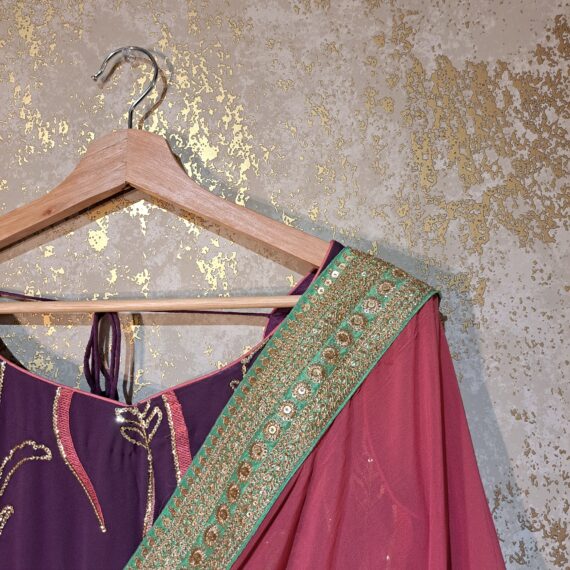 Purple & Peach Designer Palazzo Suit with Dupatta Punjabi Party Wear Dresses Ladies Girls Ethnic Wear Indian Handmade Boutique
