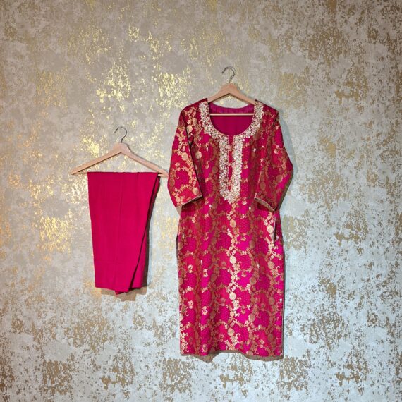 Designer Trouser Suit with Dupatta Punjabi Party-wear Dresses Ladies Girls Ethnic Wear Indian Handmade Boutique