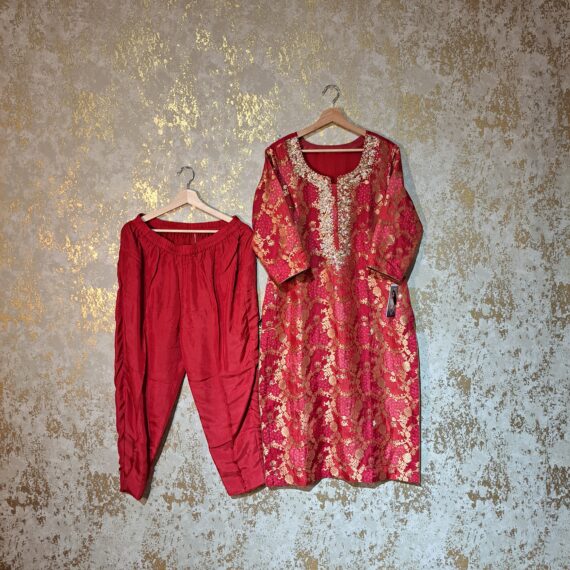 Designer Trouser Suit with Dupatta Punjabi Party-wear Dresses Ladies Girls Ethnic Wear Indian Handmade Boutique