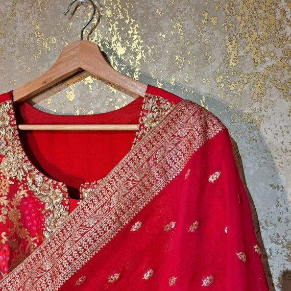 Designer Trouser Suit with Dupatta Punjabi Party-wear Dresses Ladies Girls Ethnic Wear Indian Handmade Boutique