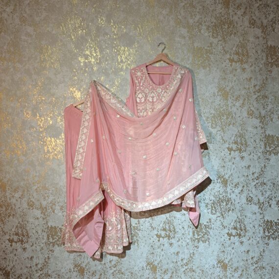 Designer Palazzo Suit with Dupatta Punjabi Party-wear Dresses Ladies Girls Ethnic Wear Indian Handmade Boutique