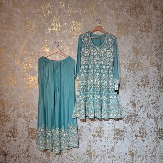 Designer Palazzo Suit with Dupatta Punjabi Party-wear Dresses Ladies Girls Ethnic Wear Indian Handmade Boutique