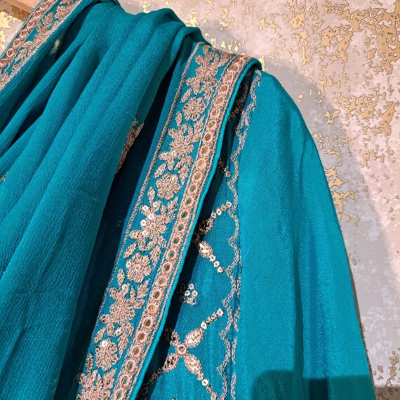 Designer Palazzo Suit with Dupatta Punjabi Party-wear Dresses Ladies Girls Ethnic Wear Indian Handmade Boutique