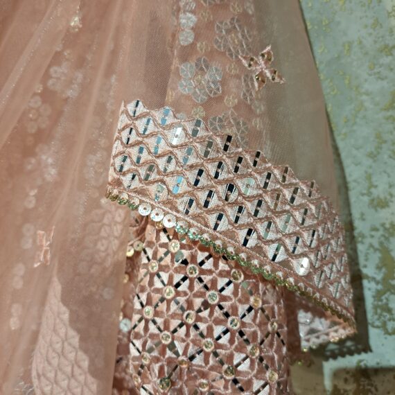 Peach Designer Pajami Suit with Dupatta Punjabi Party Wear Dresses Ladies Girls Ethnic Wear Indian Handmade Boutique, Peach