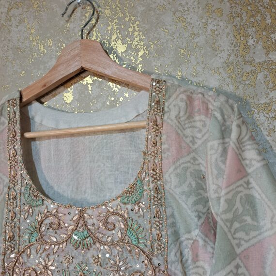 Designer Cotton Trouser Suit with Dupatta Party-wear Casual Dresses Ladies Girls Ethnic Wear Indian Handmade Boutique