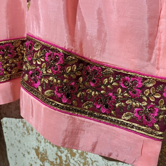 Designer Pink & Wine Party Wear Palazzo Suit With Dupatta Dresses Ladies Girls Ethnic Wear Indian Handmade Boutique