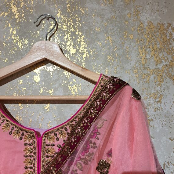 Designer Pink & Wine Party Wear Palazzo Suit With Dupatta Dresses Ladies Girls Ethnic Wear Indian Handmade Boutique