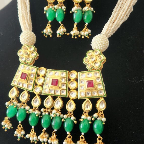 Indian Traditional Bollywood Fashion Bridal Wedding Antique Jewelry Set With Earrings For Women