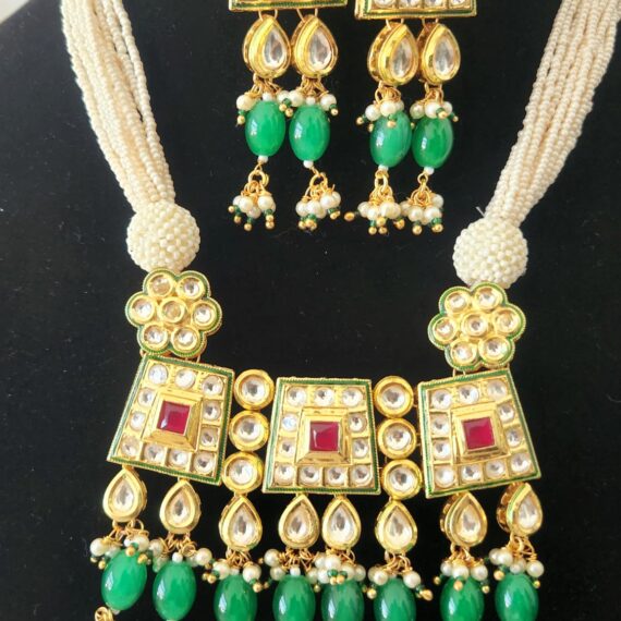 Indian Traditional Bollywood Fashion Bridal Wedding Antique Jewelry Set With Earrings For Women