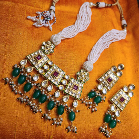 Indian Traditional Bollywood Fashion Bridal Wedding Antique Jewelry Set With Earrings For Women