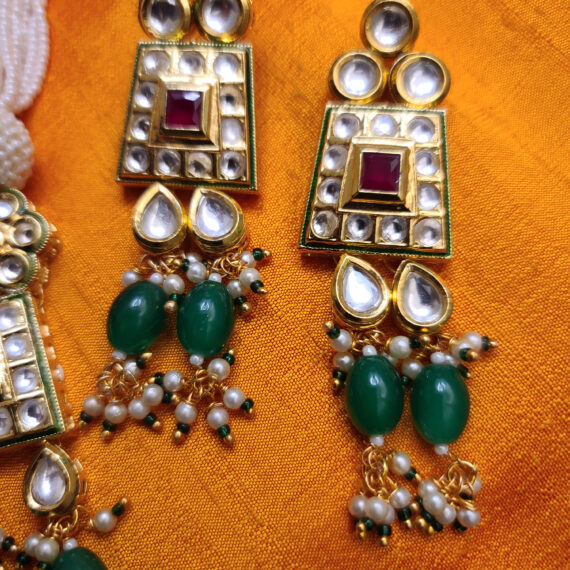 Indian Traditional Bollywood Fashion Bridal Wedding Antique Jewelry Set With Earrings For Women