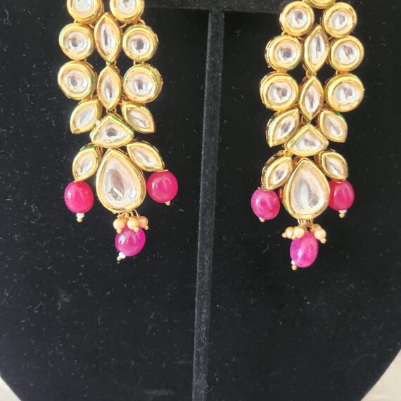 Indian Traditional Bollywood Fashion Kundan Bridal Jewelry Set with Earrings for Women95