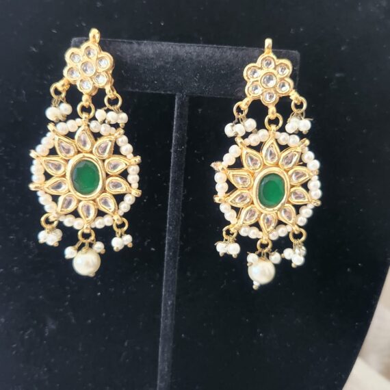 Indian Traditional Bollywood Fashion Kundan Bridal Jewelry Set with Choker Earrings For Women