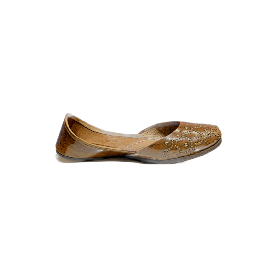 Traditional Indian Punjabi Juttis Women Ladies Mojari Ethnic Shoes Handmade Brown Jutti Comfort Flat