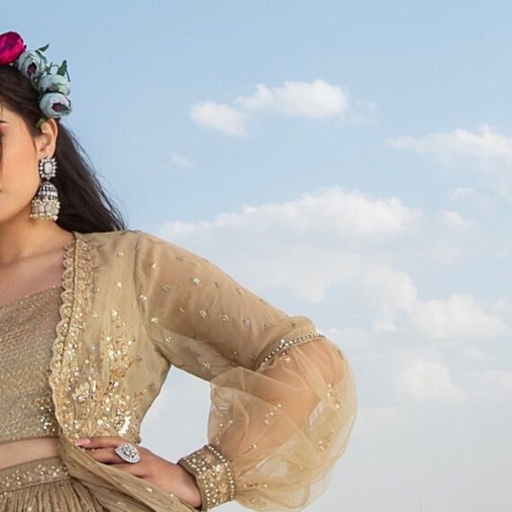 Designer Lehenga Blouse with Shrug intricate Handwork
