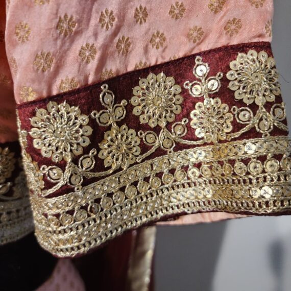 Rose Gold Lehenga Choli Wedding Partyware Indian Dress Ladies Girls Handmade Indian Boutique