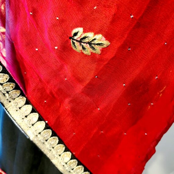 Red Black Designer Palazzo Suit with Dupatta Punjabi Party Wear Dresses Ladies Girls Ethnic Wear Indian Handmade Boutique