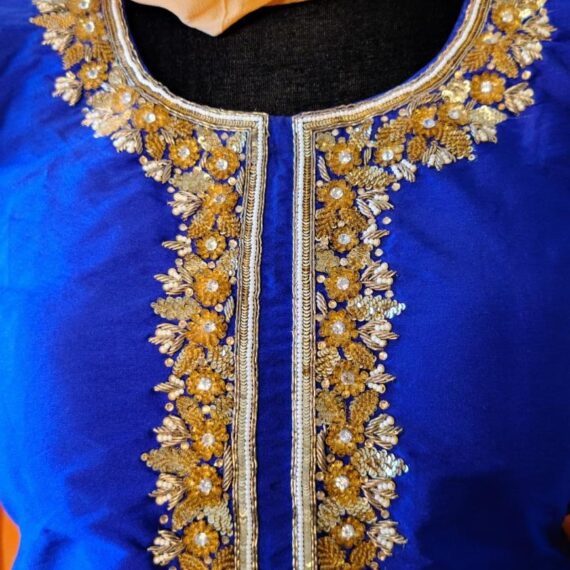 Blue & Peach Designer Palazzo Suit with Dupatta Punjabi Party Wear Dresses Ladies Girls Ethnic Wear Indian Handmade Boutique