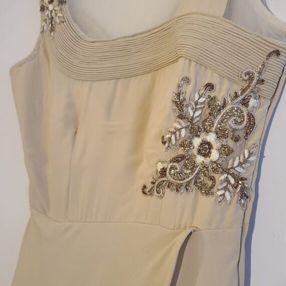 Beige Gown Designer Punjabi Party Wear Dresses Wedding Receptions for Ladies Girls Indian Handmade Boutique