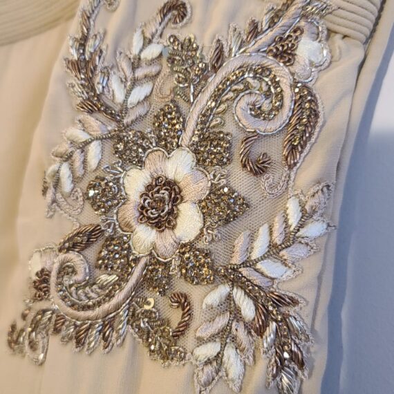 Beige Gown Designer Punjabi Party Wear Dresses Wedding Receptions for Ladies Girls Indian Handmade Boutique