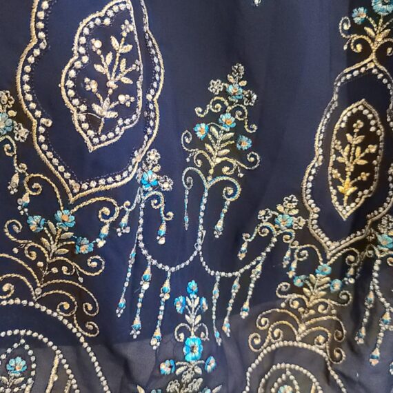Firozi & Navy Blue Designer Palazzo Suit with Dupatta Punjabi Party Wear Dresses Ladies Girls Ethnic Wear Indian Handmade Boutique