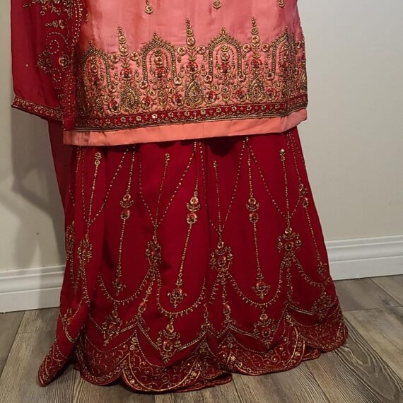 Pink & Maroon Designer Palazzo Suit with Dupatta Punjabi Party Wear Dresses Ladies Girls Ethnic Wear Indian Handmade Boutique