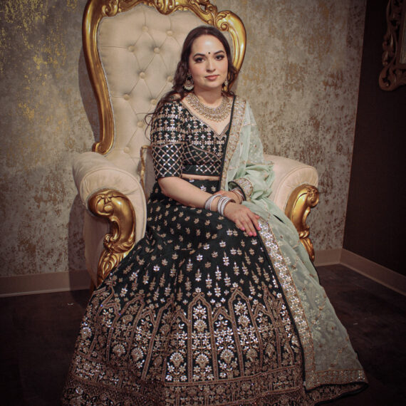 Green Raw Silk Designer Lehenga Choli Punjabi Party Dress Ladies Girls Ethnic Wear Indian Boutique