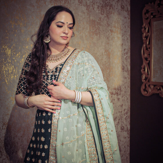 Green Raw Silk Designer Lehenga Choli Punjabi Party Dress Ladies Girls Ethnic Wear Indian Boutique