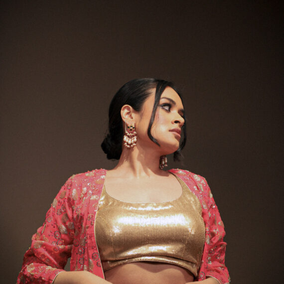 Golden & Pink Multi-color Designer Punjabi Party Wear Dresses Girls Ethnic Wear
