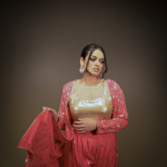 Golden & Pink Multi-color Designer Punjabi Party Wear Dresses Girls Ethnic Wear