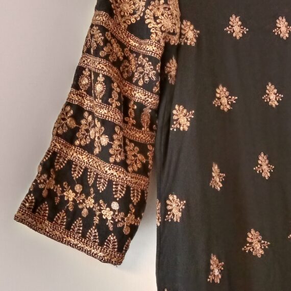 Black Designer Palazzo Suit with Dupatta Punjabi Party Wear Dresses Ladies Girls Ethnic Wear Indian Handmade Boutique