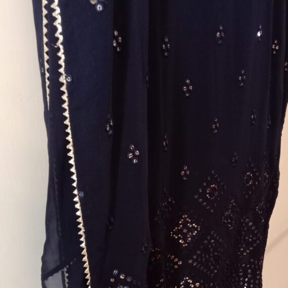 Navy Blue Designer Palazzo Suit with Dupatta Punjabi Party Wear Dresses Ladies Girls Ethnic Wear Indian Handmade Boutique