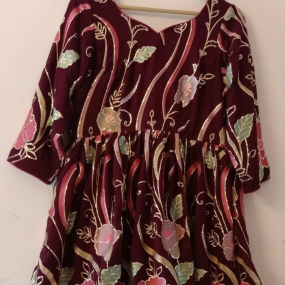 Wine & Peach Designer Palazzo Suit with Dupatta Punjabi Party Wear Dresses Ladies Girls Ethnic Wear Indian Handmade Boutique