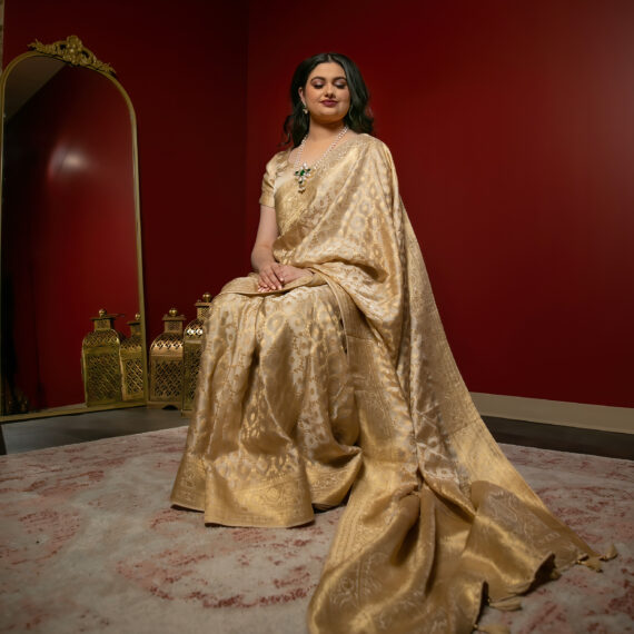 Designer Banarasi Silk Partywear Sari Ladies Girls Ethnic Wear Indian Boutique