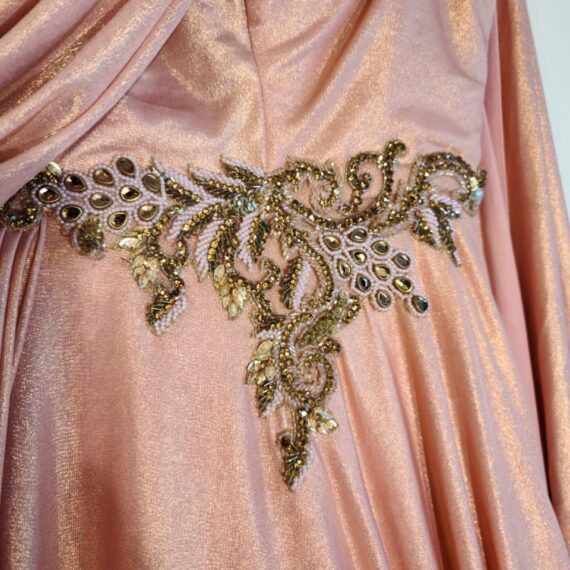 Peach Gown Designer Punjabi Party Wear Dresses Wedding Receptions for Ladies Girls Indian Handmade Boutique