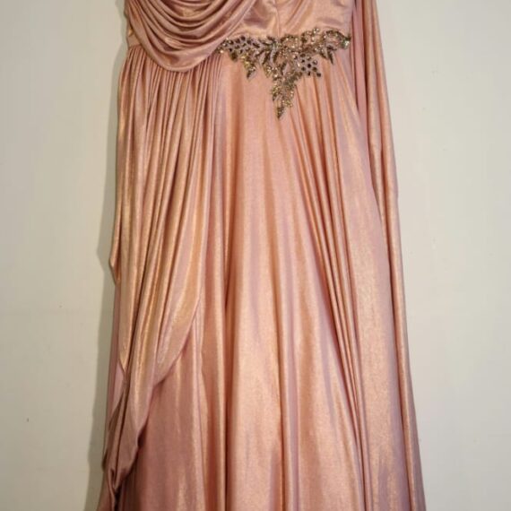 Peach Gown Designer Punjabi Party Wear Dresses Wedding Receptions for Ladies Girls Indian Handmade Boutique